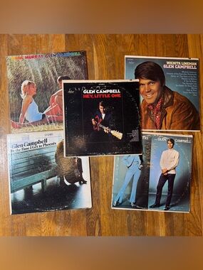 Old Lp Glen Campbell Lot5 Wichita Lineman Bobbie Gentry Capitol Records Untested